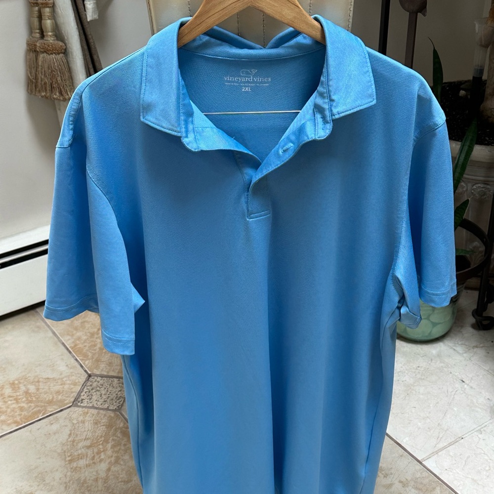 Vineyard Vines Light Blue Polo Shirt sz 2XL